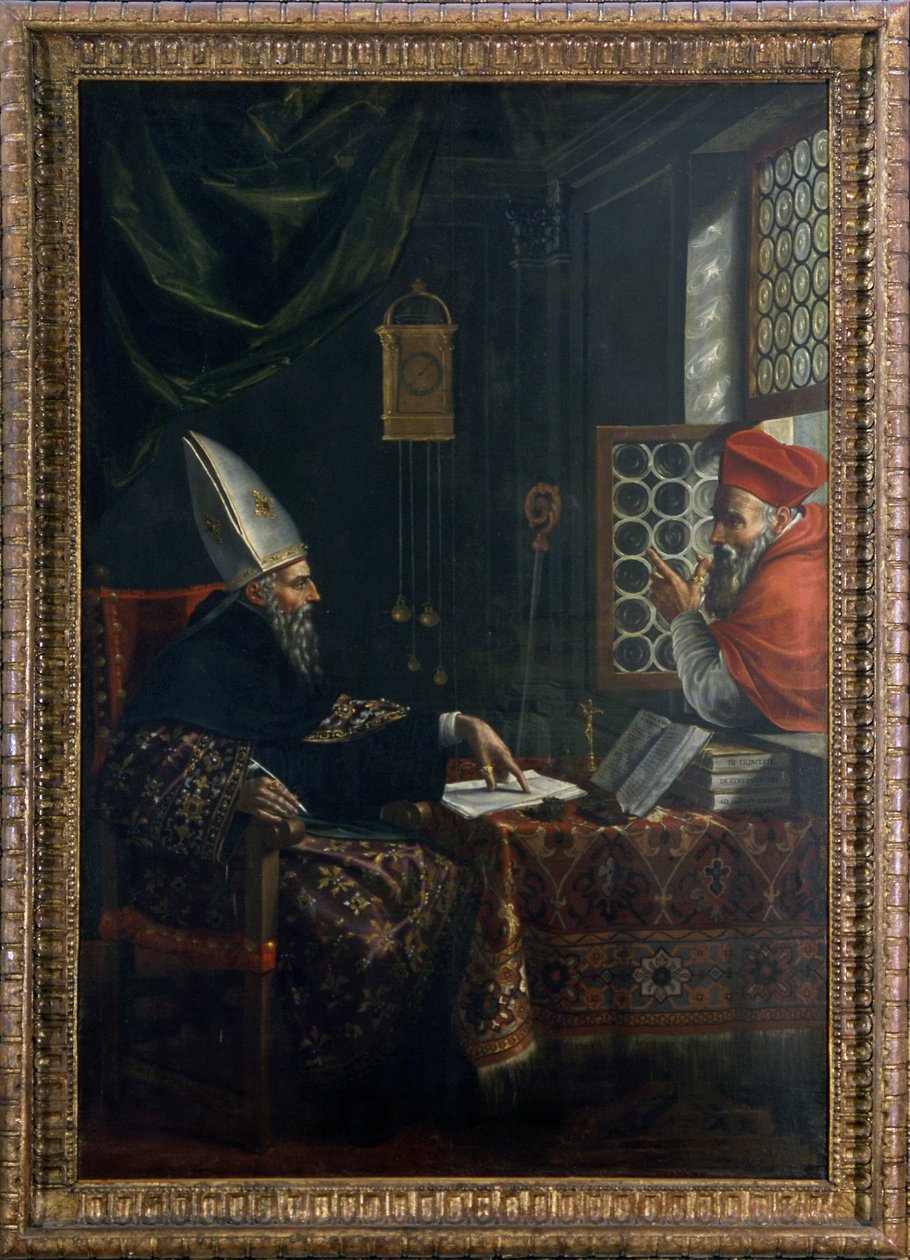 São Jerónimo aparece a Santo Agostinho de Giovanni Battista Tassinari