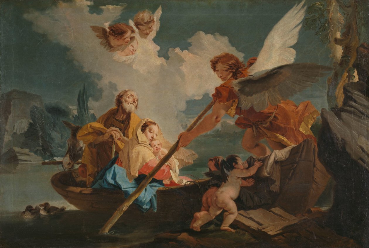 Voo para o Egito de Giovanni Battista Tiepolo (follower of)