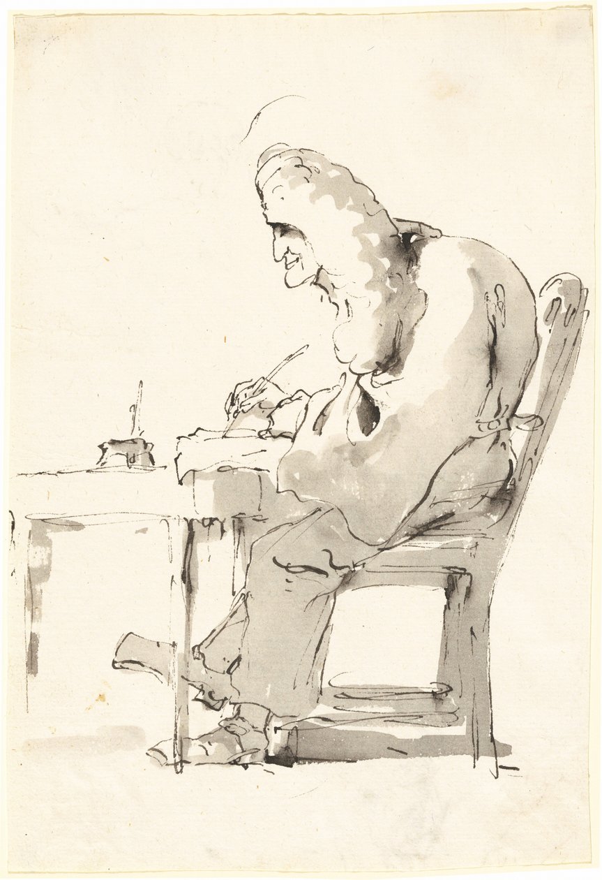 Um advogado veneziano à sua secretária de Giovanni Battista Tiepolo