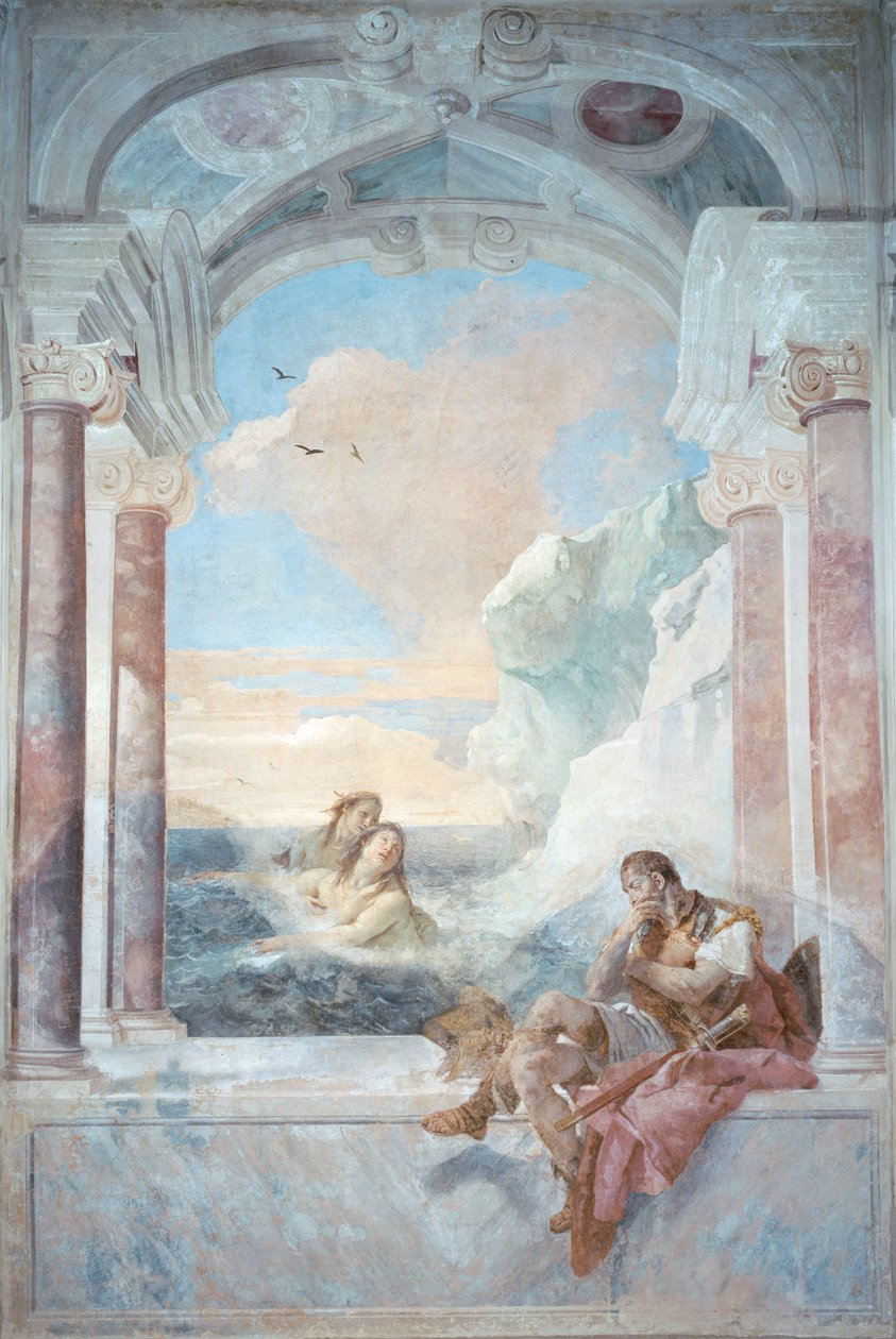 Aquiles consolado por sua mãe, Thetis, de "A Ilíada" de Homero, 1757 de Giovanni Battista Tiepolo