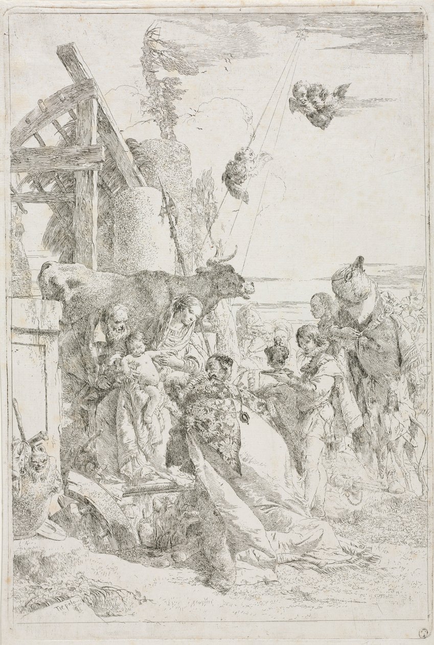 Adoração dos Magos, ca. 1740 de Giovanni Battista Tiepolo
