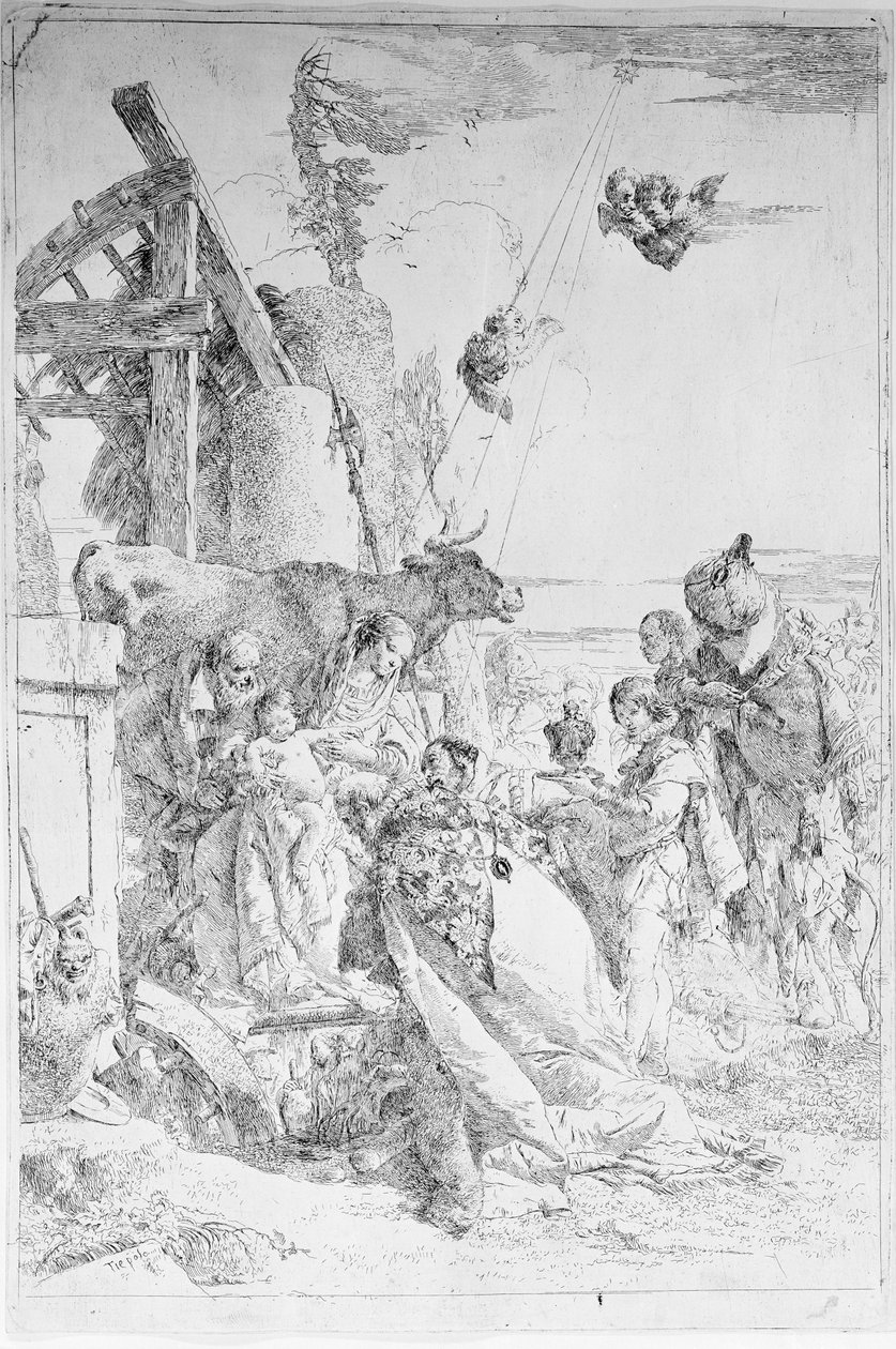 Adoração dos Magos, c. 1753. de Giovanni Battista Tiepolo