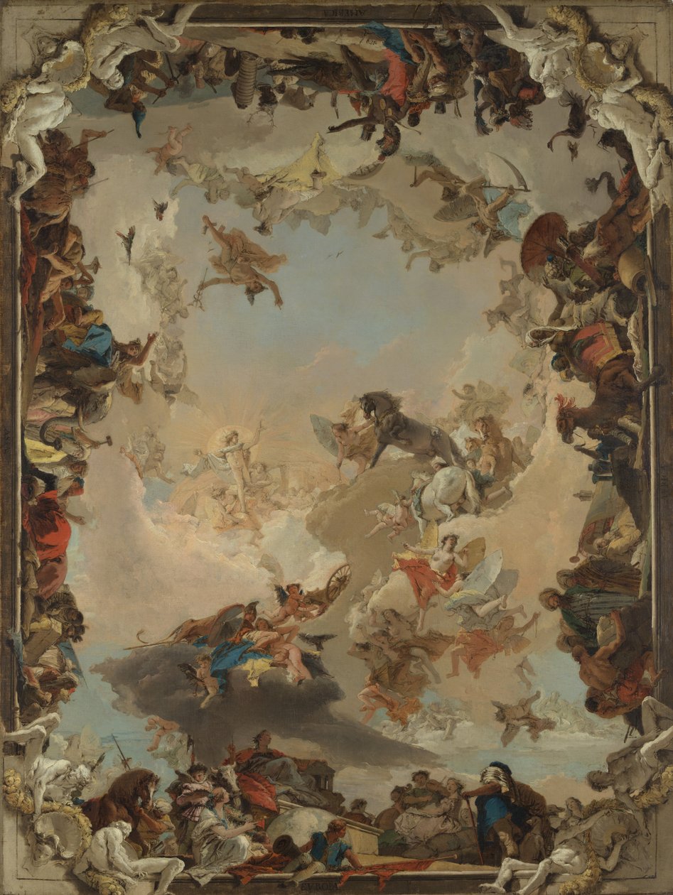 Alegoria dos planetas e continentes, 1752. de Giovanni Battista Tiepolo
