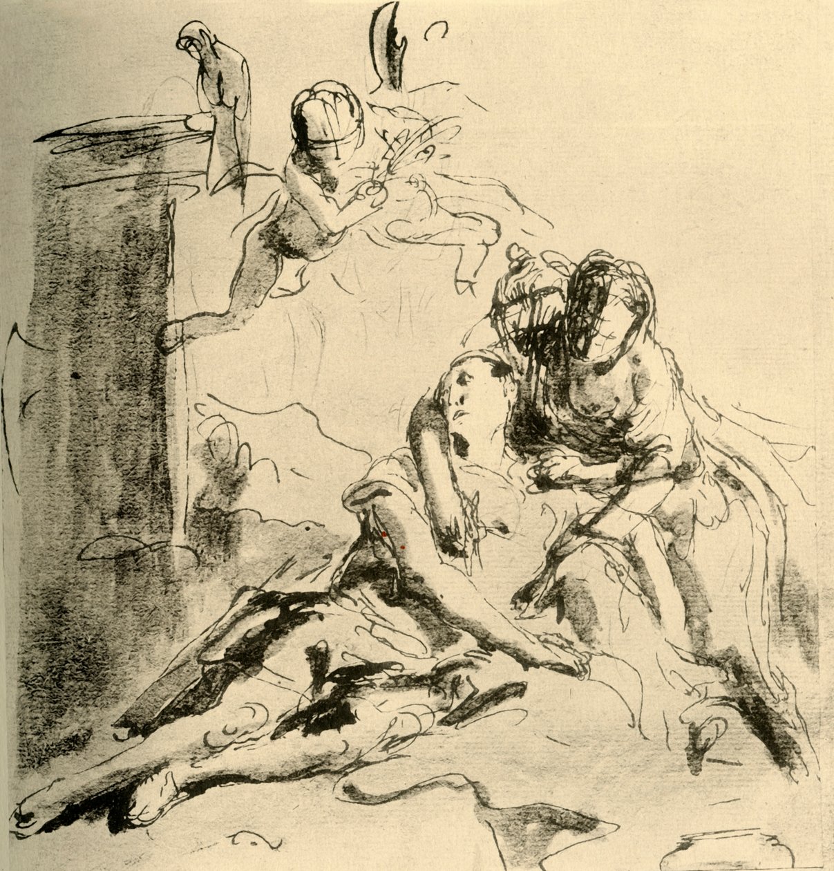 Angélica cuida das feridas de Medor, c1757, 1928 de Giovanni Battista Tiepolo