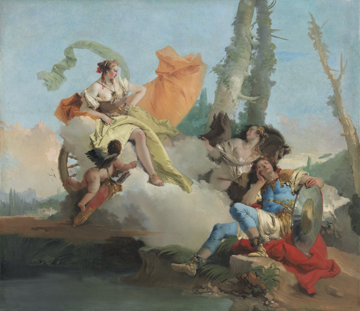 Armida encontra o Rinaldo adormecido, 1742-45 de Giovanni Battista Tiepolo
