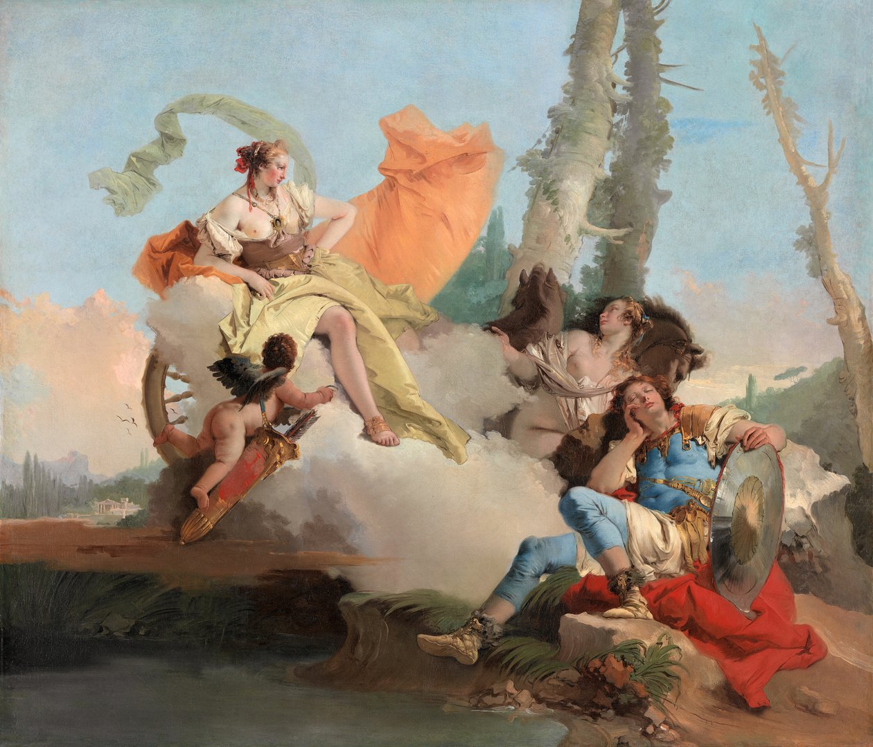 Armida encontra o Rinaldo Adormecido, 174245. de Giovanni Battista Tiepolo