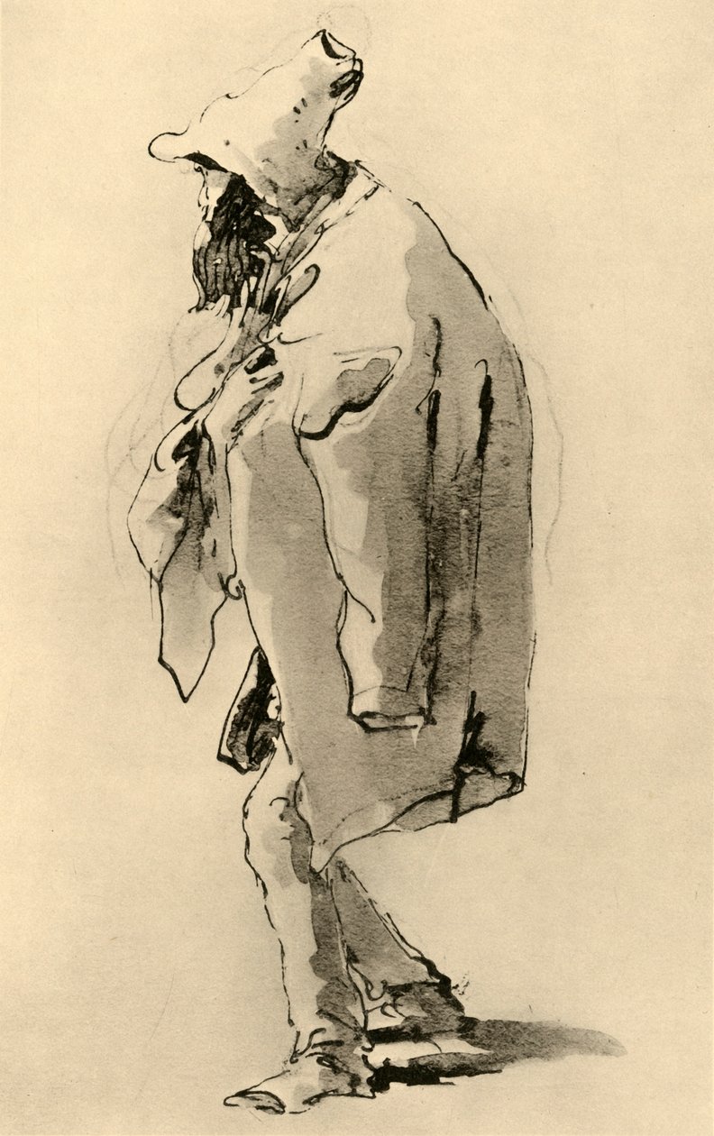 Homem barbudo, meados do século XVIII, 1928 de Giovanni Battista Tiepolo