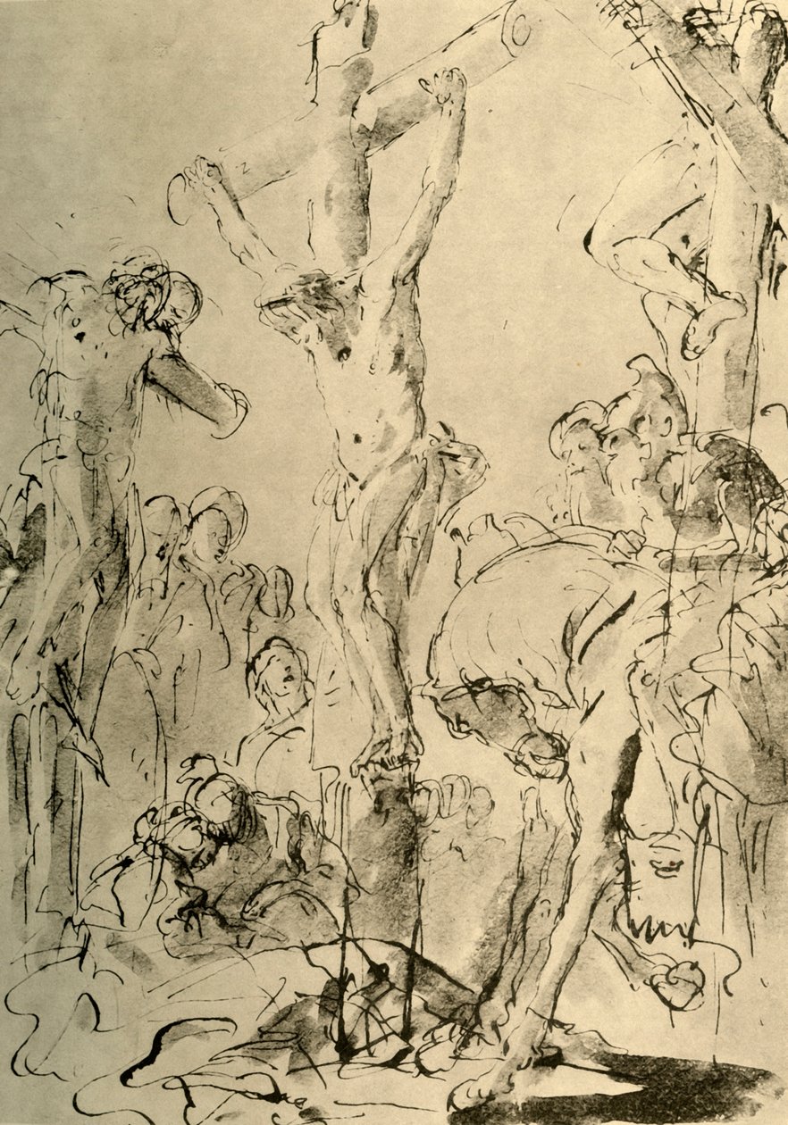 Crucificação, meados do século XVIII, 1928 de Giovanni Battista Tiepolo