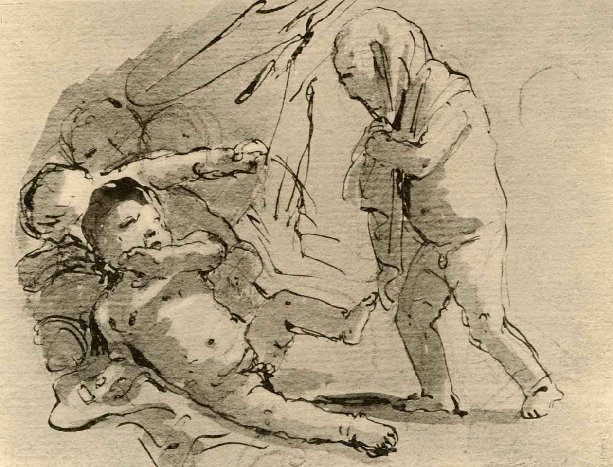 Cupido assustando outras crianças, c1757, 1928 de Giovanni Battista Tiepolo