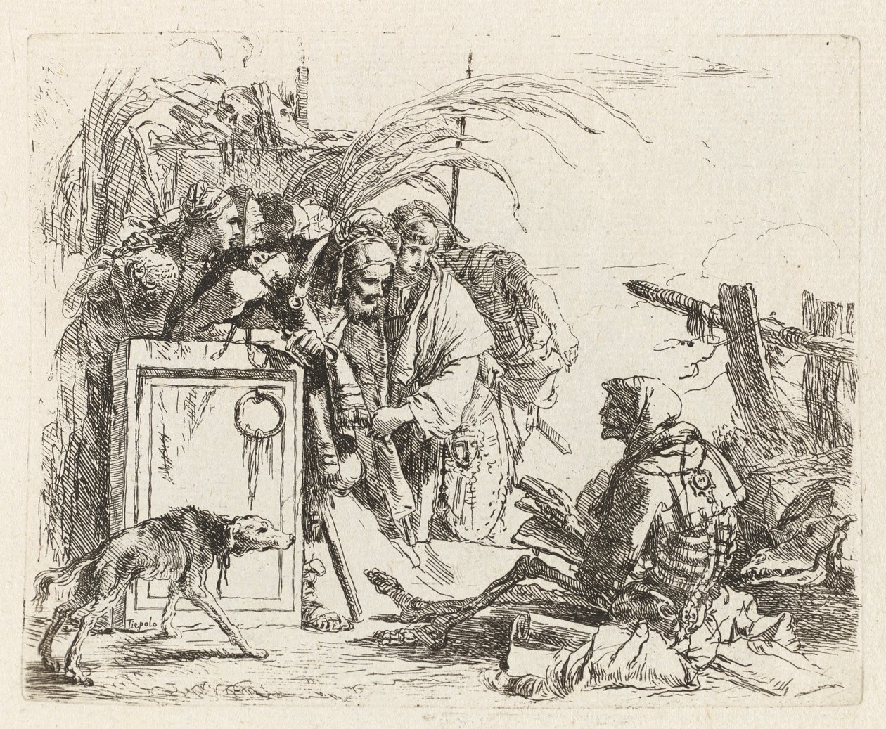 Audiência de Morte, de Vari capricci (Vários Capriccios) de Giovanni Battista Tiepolo