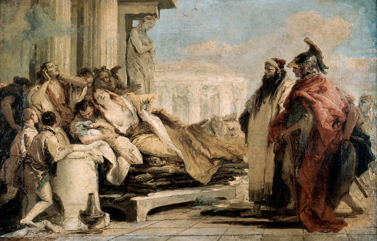 Morte do Dido, 1757. de Giovanni Battista Tiepolo