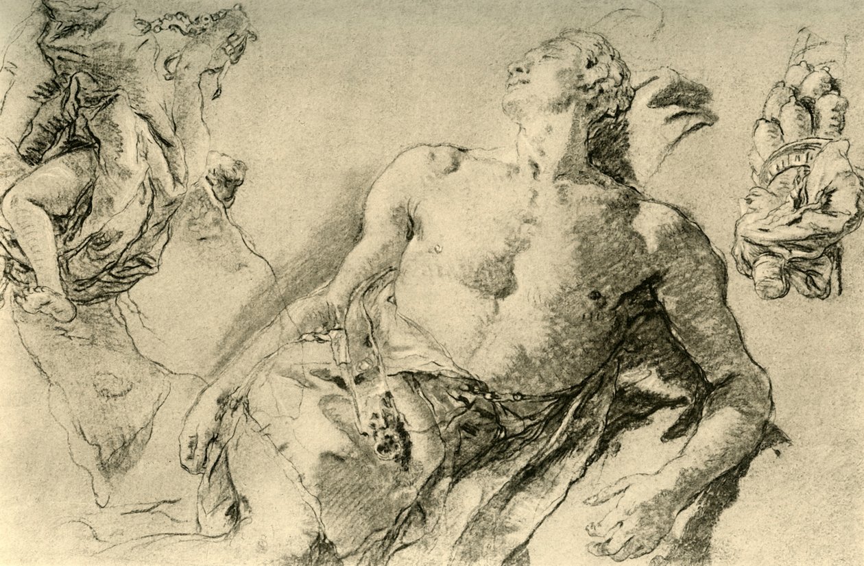 Estudo detalhado do Hyacinth em Bückeburg., C1752, 1928 de Giovanni Battista Tiepolo
