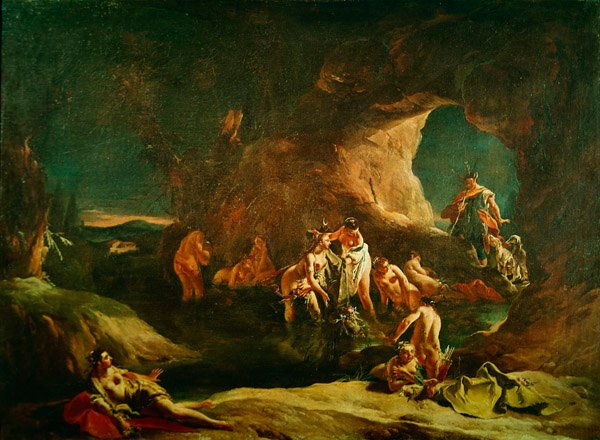 Diana e Acteon, c.1720-21 de Giovanni Battista Tiepolo