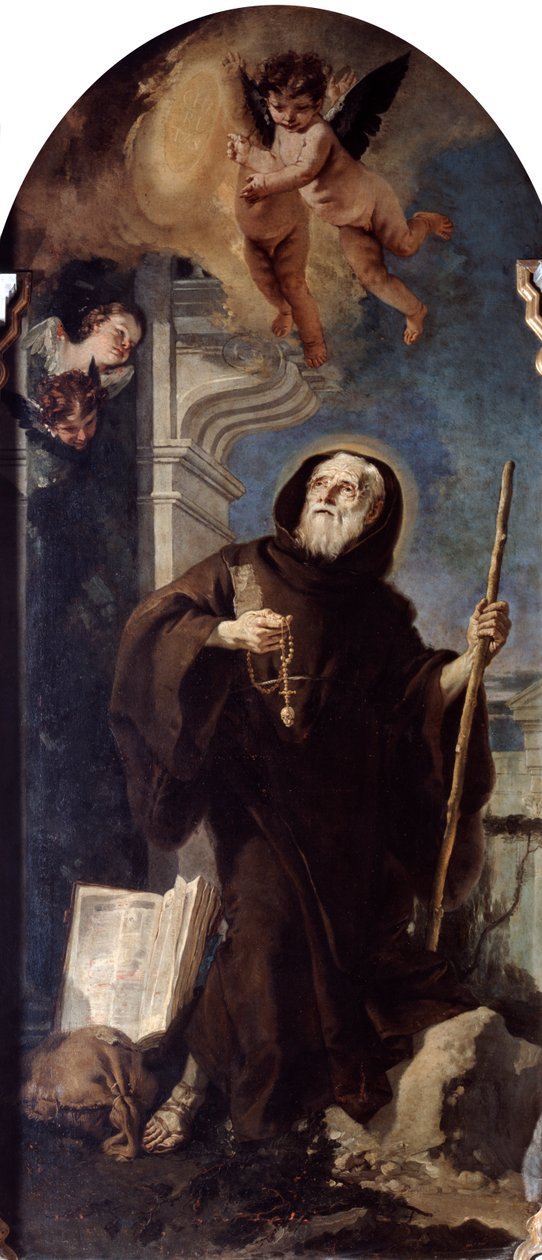 Êxtase de São Francisco de Paula, século XVIII de Giovanni Battista Tiepolo