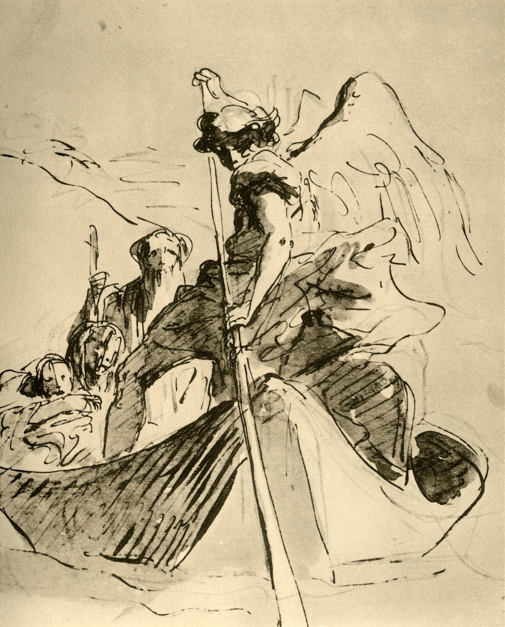 Fuga para o Egito, meados do século XVIII, 1928 de Giovanni Battista Tiepolo