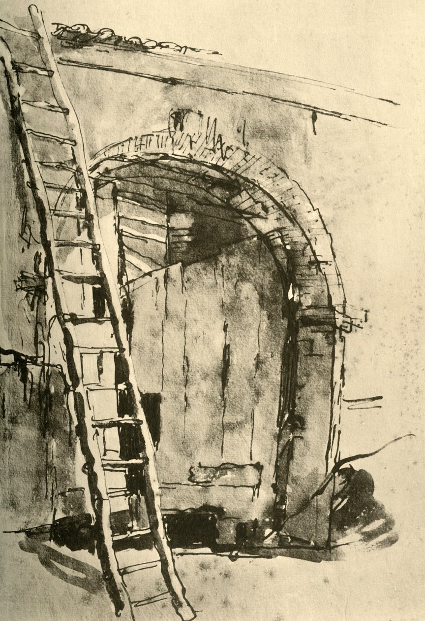 Gateway, meados do século XVIII, 1928 de Giovanni Battista Tiepolo