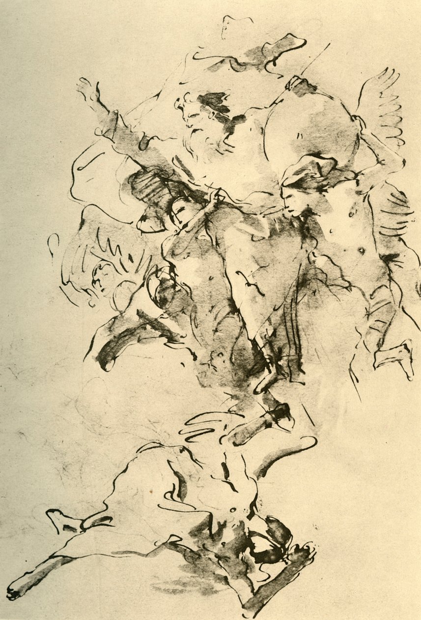 Deus Pai cercado por anjos, 1758-1759, 1928 de Giovanni Battista Tiepolo