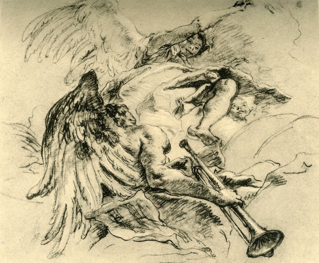 Grupo de Anjos, c1754, 1928 de Giovanni Battista Tiepolo