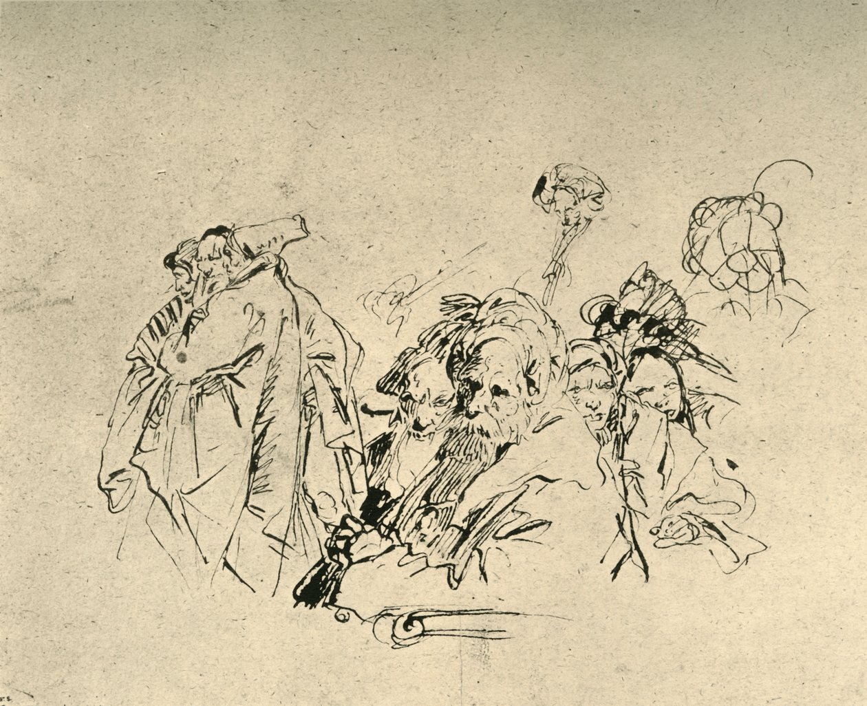 Grupo de Orientais, meados do século XVIII, 1928 de Giovanni Battista Tiepolo
