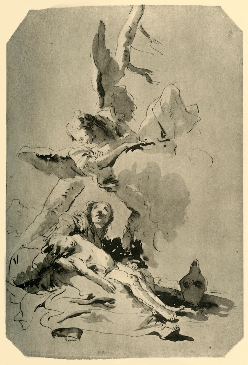Hagar e Ismael, 1735, 1928 de Giovanni Battista Tiepolo