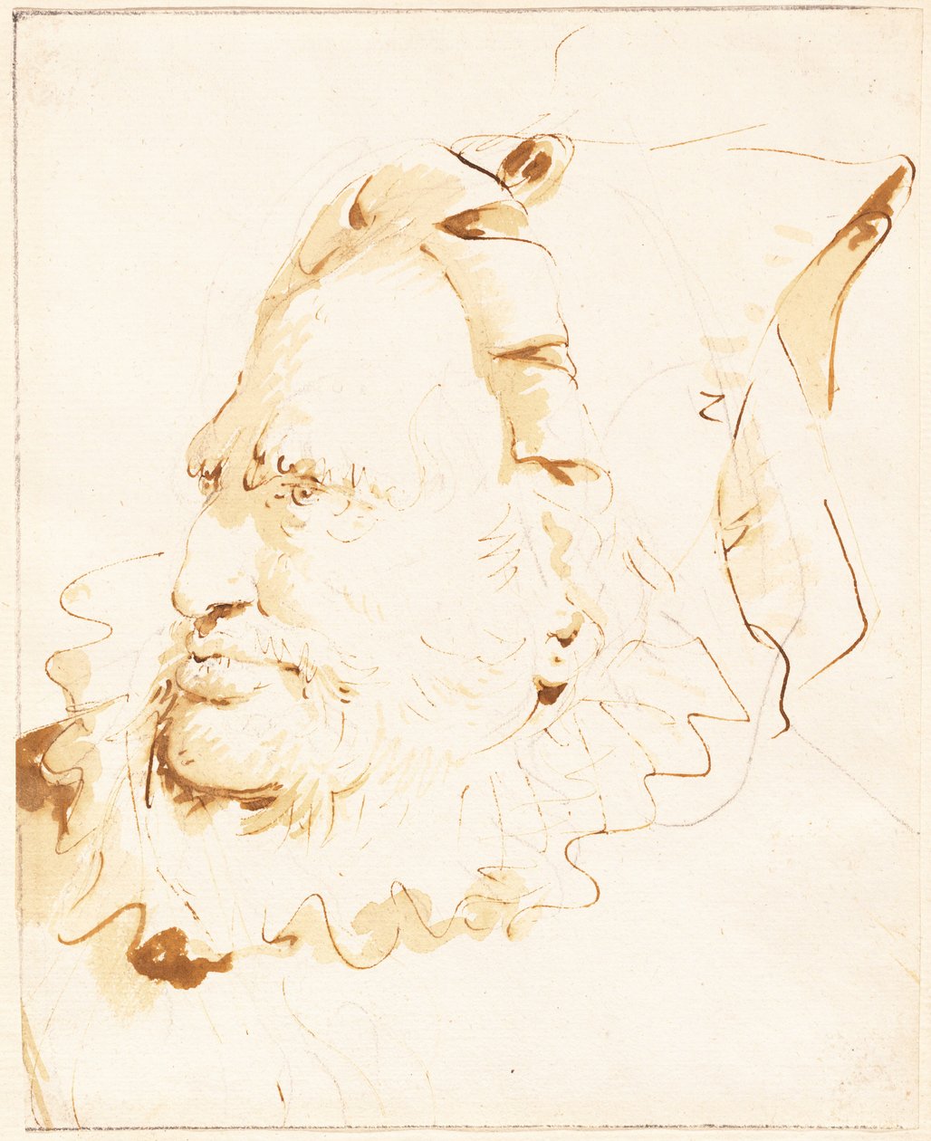 Cabeça de um mágico de Giovanni Battista Tiepolo