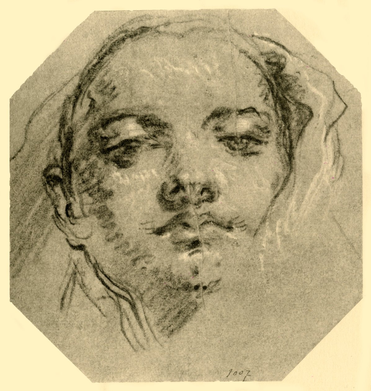 Cabeça de uma mulher, c1739-c1744, 1928 de Giovanni Battista Tiepolo