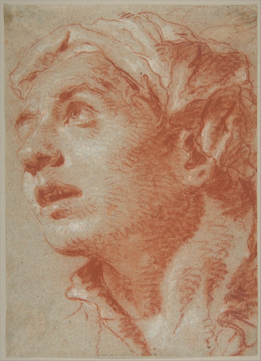 Cabeça de um jovem de três quartos de Giovanni Battista Tiepolo