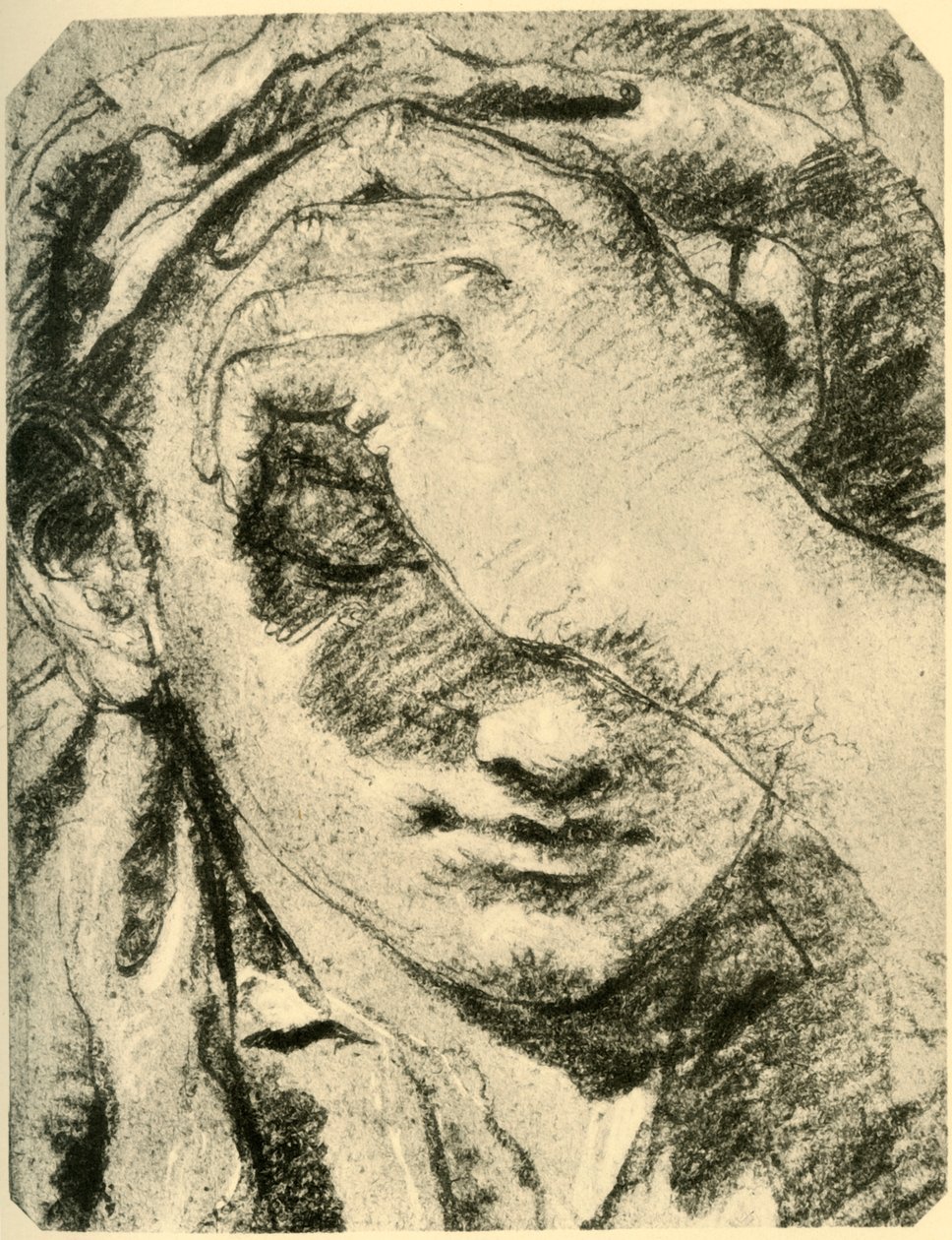 Cabeça de uma jovem, meados do século XVIII, 1928 de Giovanni Battista Tiepolo