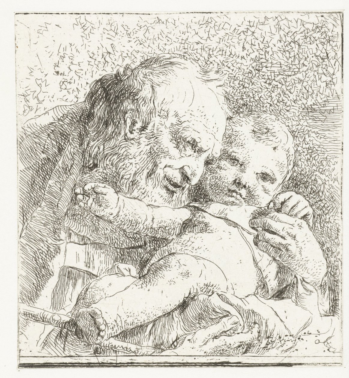 São José com o Menino Jesus nos braços de Giovanni Battista Tiepolo