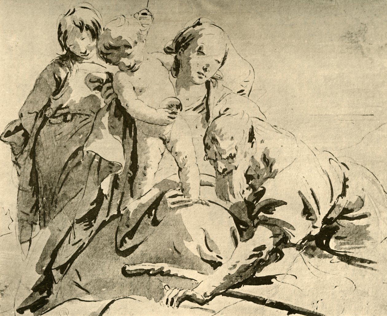 Sagrada Família, meados do século XVIII, 1928 de Giovanni Battista Tiepolo