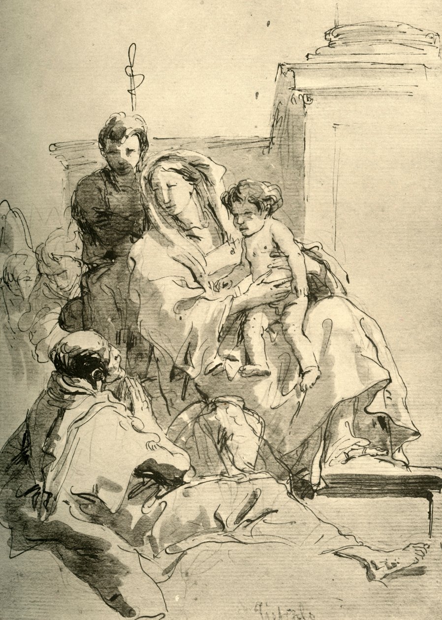 Sagrada Família, meados do século XVIII, 1928 de Giovanni Battista Tiepolo