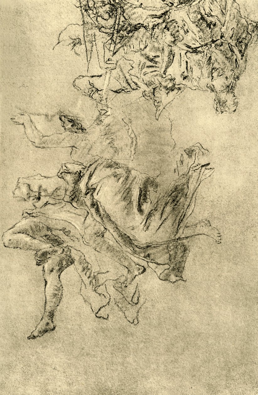Gênios pairando, 1752-1753, 1928 de Giovanni Battista Tiepolo