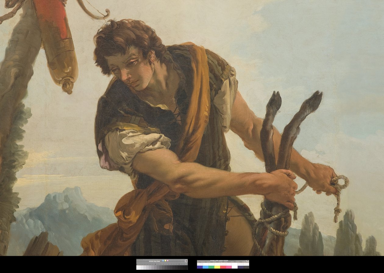 Caçador com veados, 1718 de Giovanni Battista Tiepolo