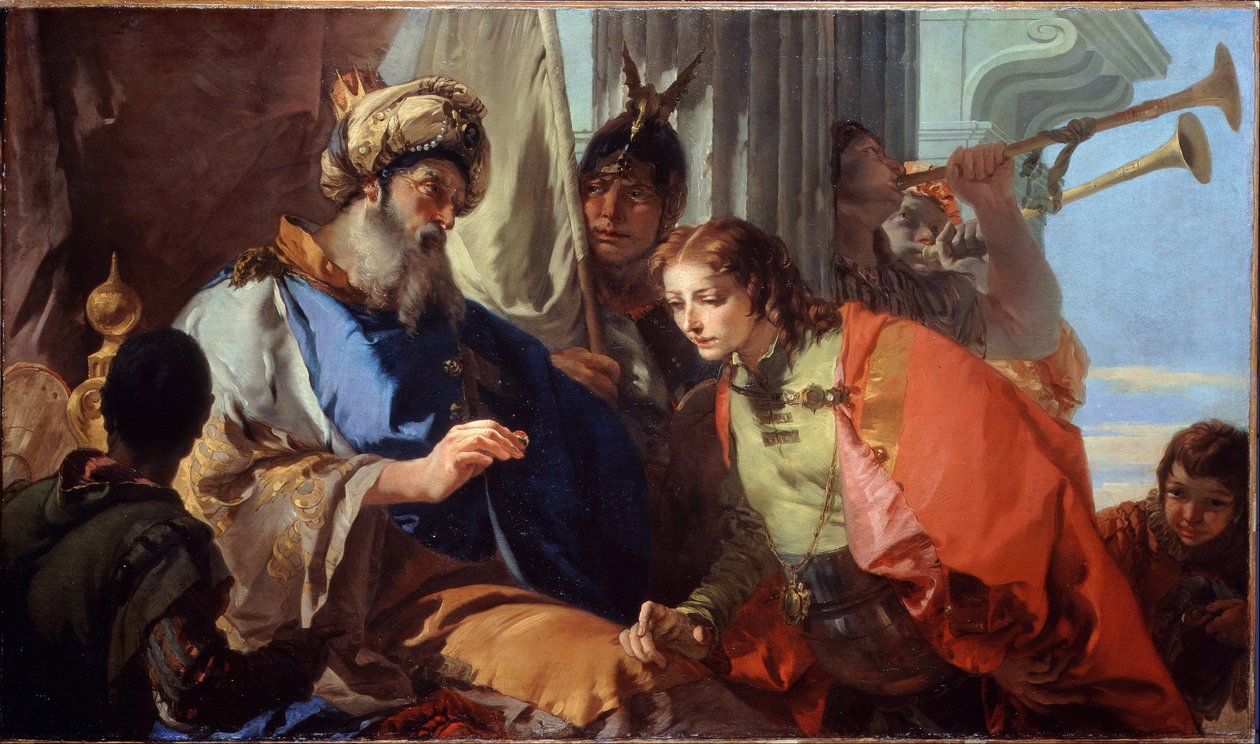 José a receber o anel do Faraó de Giovanni Battista Tiepolo