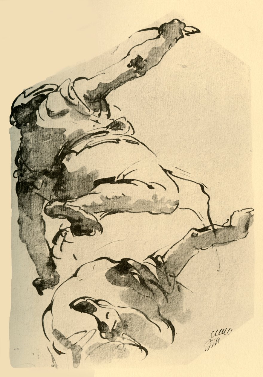 Figura ajoelhada, vista de trás, 1743-1744, 1928 de Giovanni Battista Tiepolo