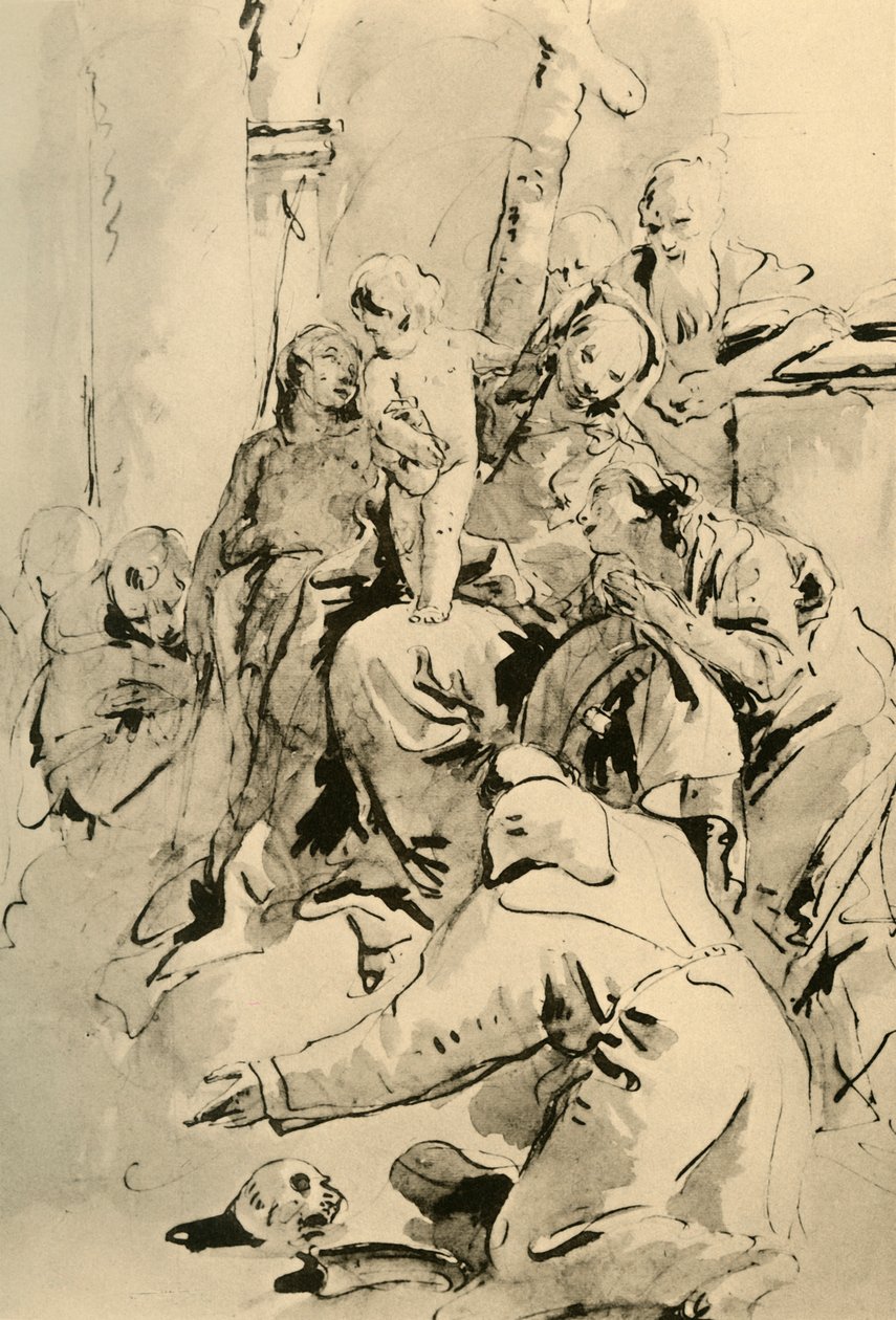 Madonna com os santos, meados do século XVIII, 1928 de Giovanni Battista Tiepolo