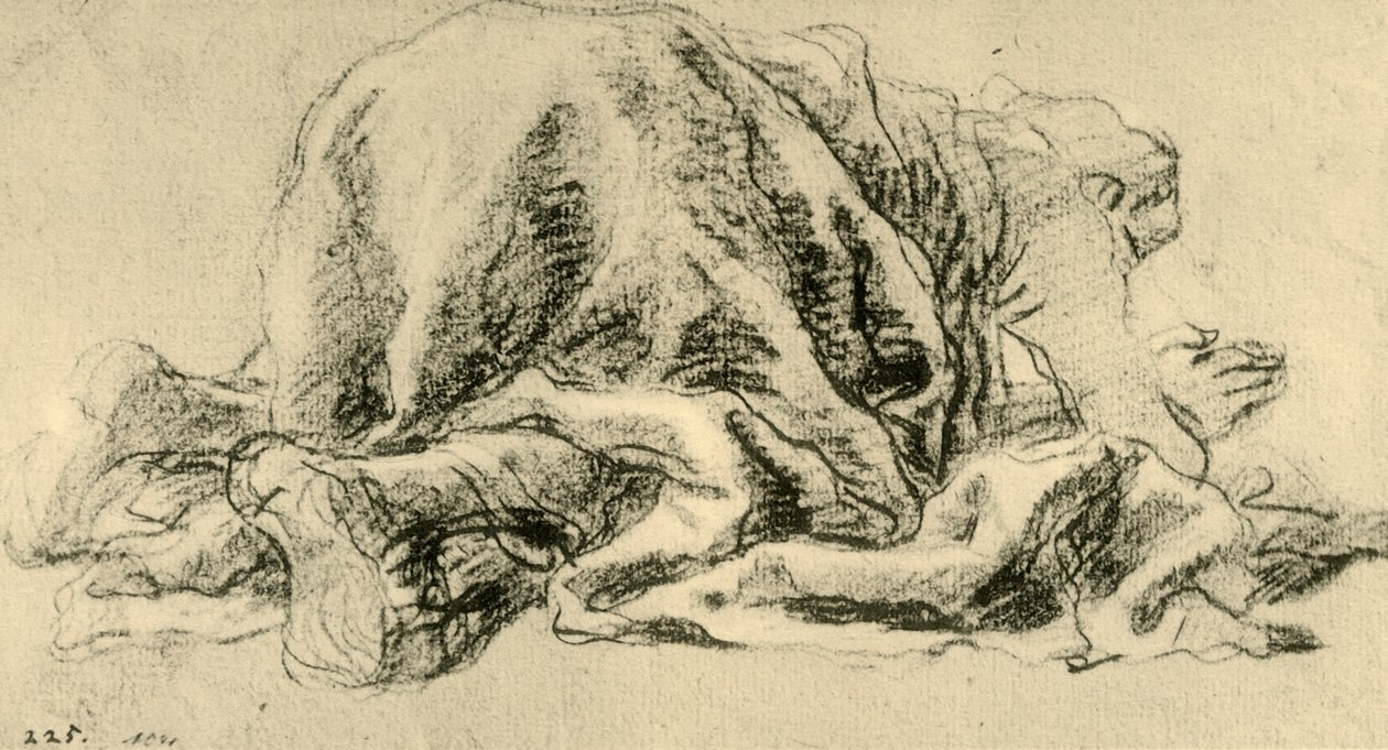 Homem prostrado em oração, 1765-1770, 1928 de Giovanni Battista Tiepolo