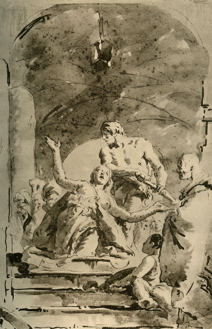 Martírio de S. Giustina, c1730s, 1928 de Giovanni Battista Tiepolo