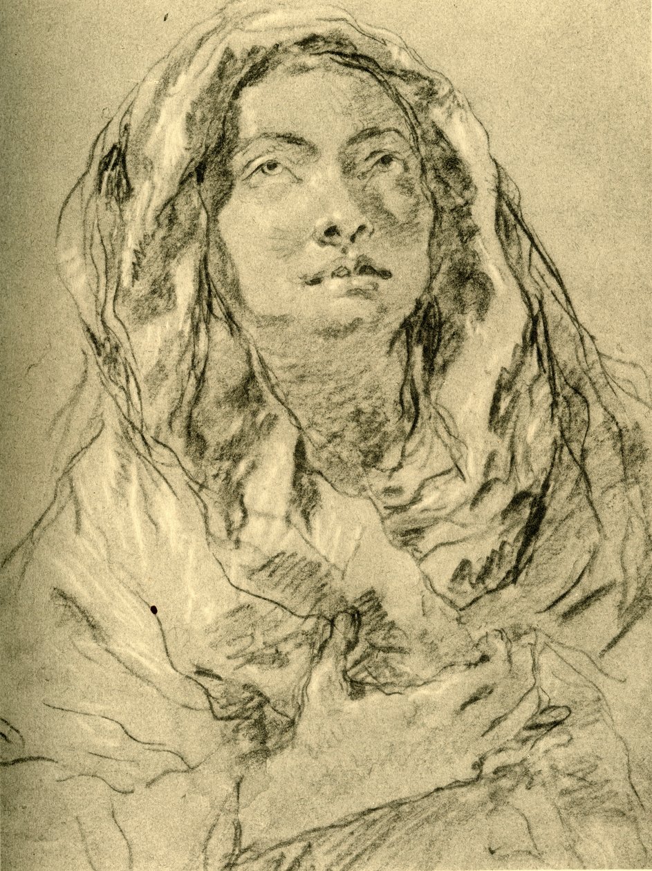 Mater Dolorosa, meados do século XVIII, 1928 de Giovanni Battista Tiepolo
