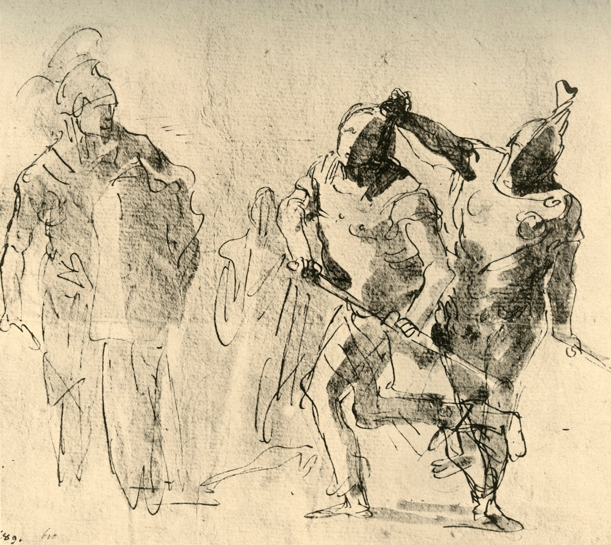 Minerva verifica a Ira de Aquiles, c1757, 1928 de Giovanni Battista Tiepolo