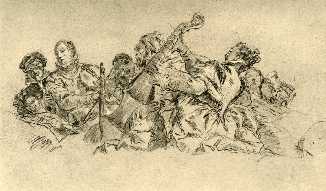Músicos, 1752, 1928 de Giovanni Battista Tiepolo
