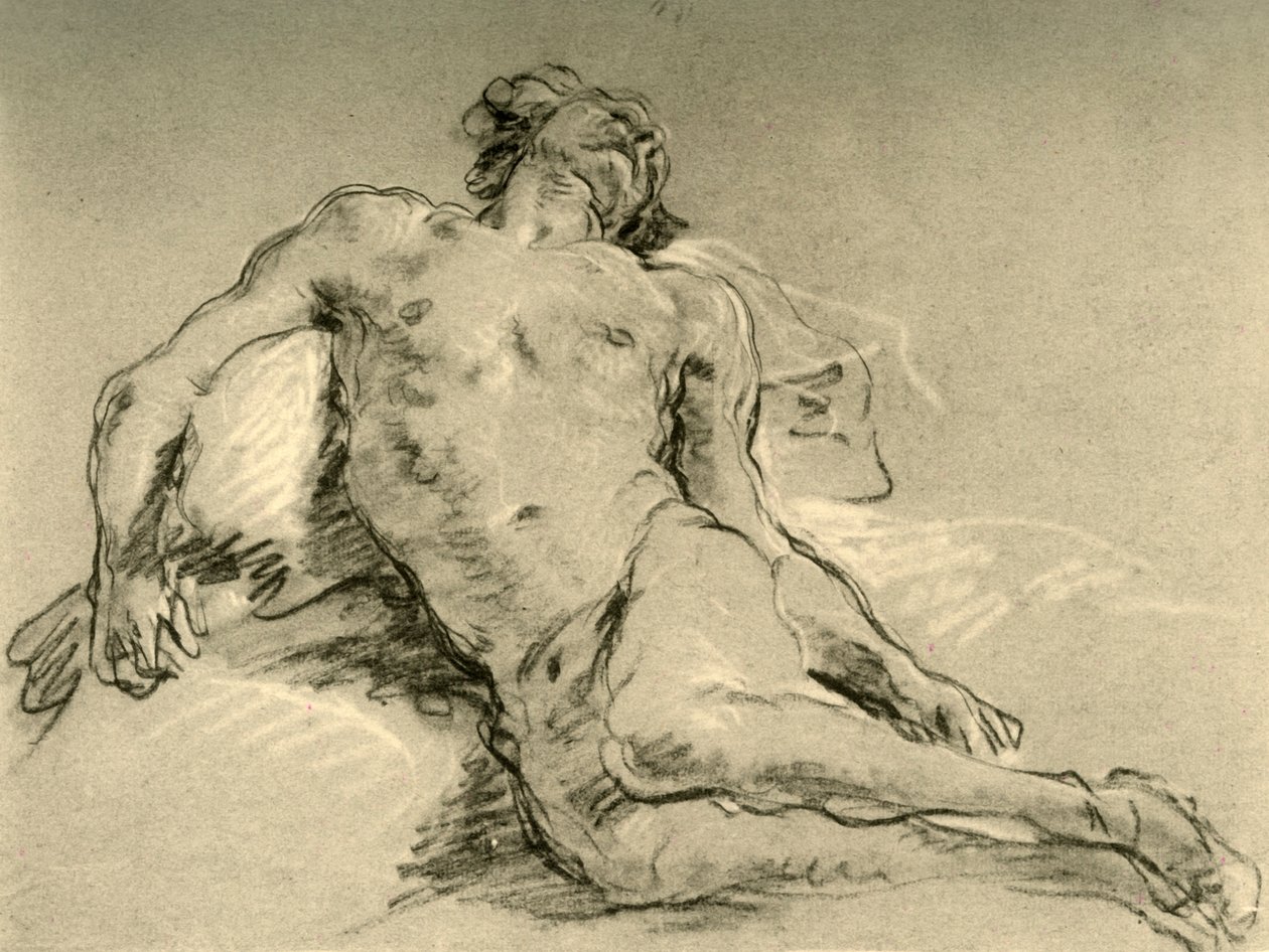 Descanso nu, meados do século XVIII, 1928 de Giovanni Battista Tiepolo