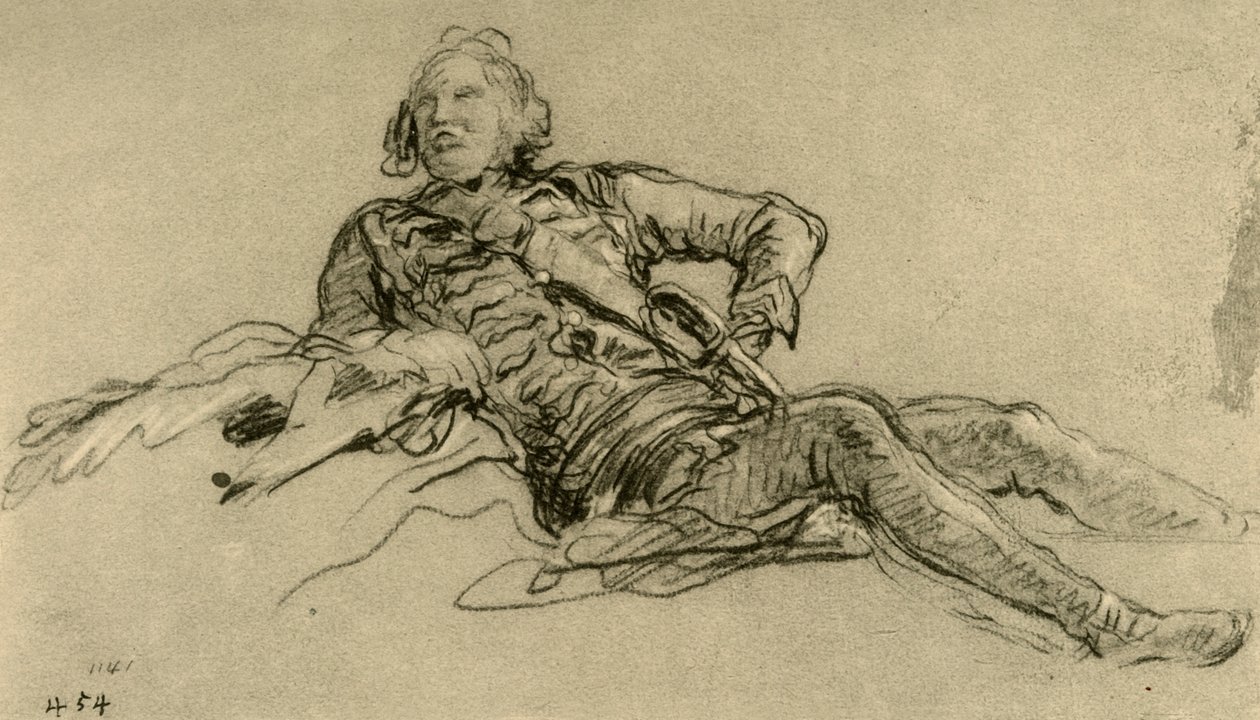 Oficial descansando, 1752-1753, 1928 de Giovanni Battista Tiepolo