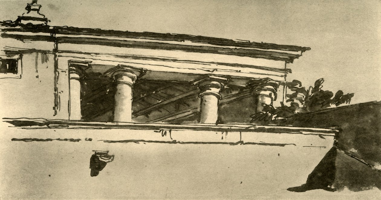 Pilar Salão de uma Vila, 1757, 1928 de Giovanni Battista Tiepolo