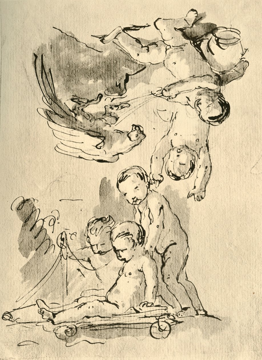 Jogando Cupidos, c1757, 1928 de Giovanni Battista Tiepolo