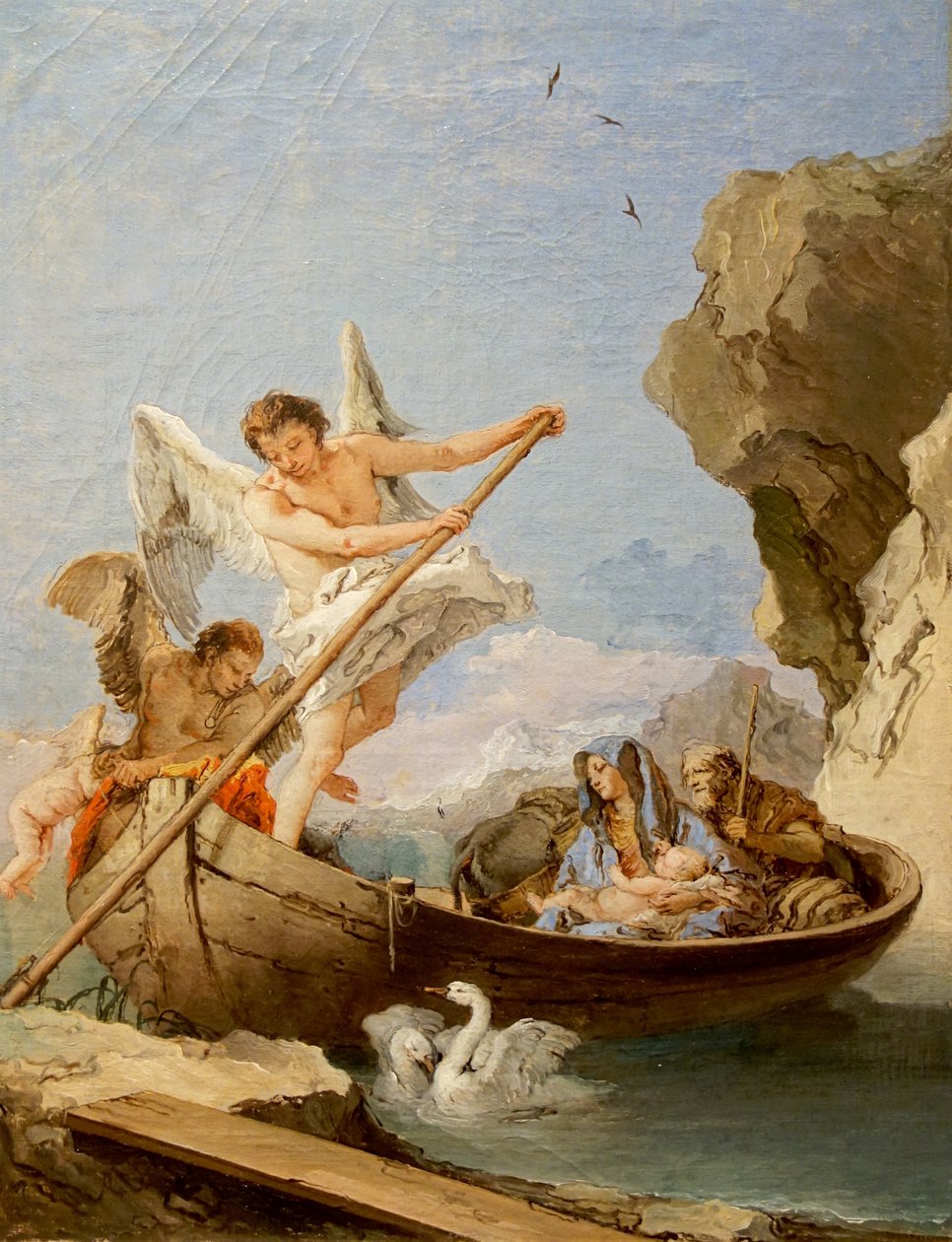 Portuguese: Fuga para o Egito Flight in Egypt de Giovanni Battista Tiepolo