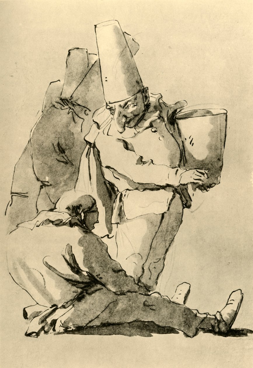 Pulcinelli, meados do século XVIII, 1928 de Giovanni Battista Tiepolo