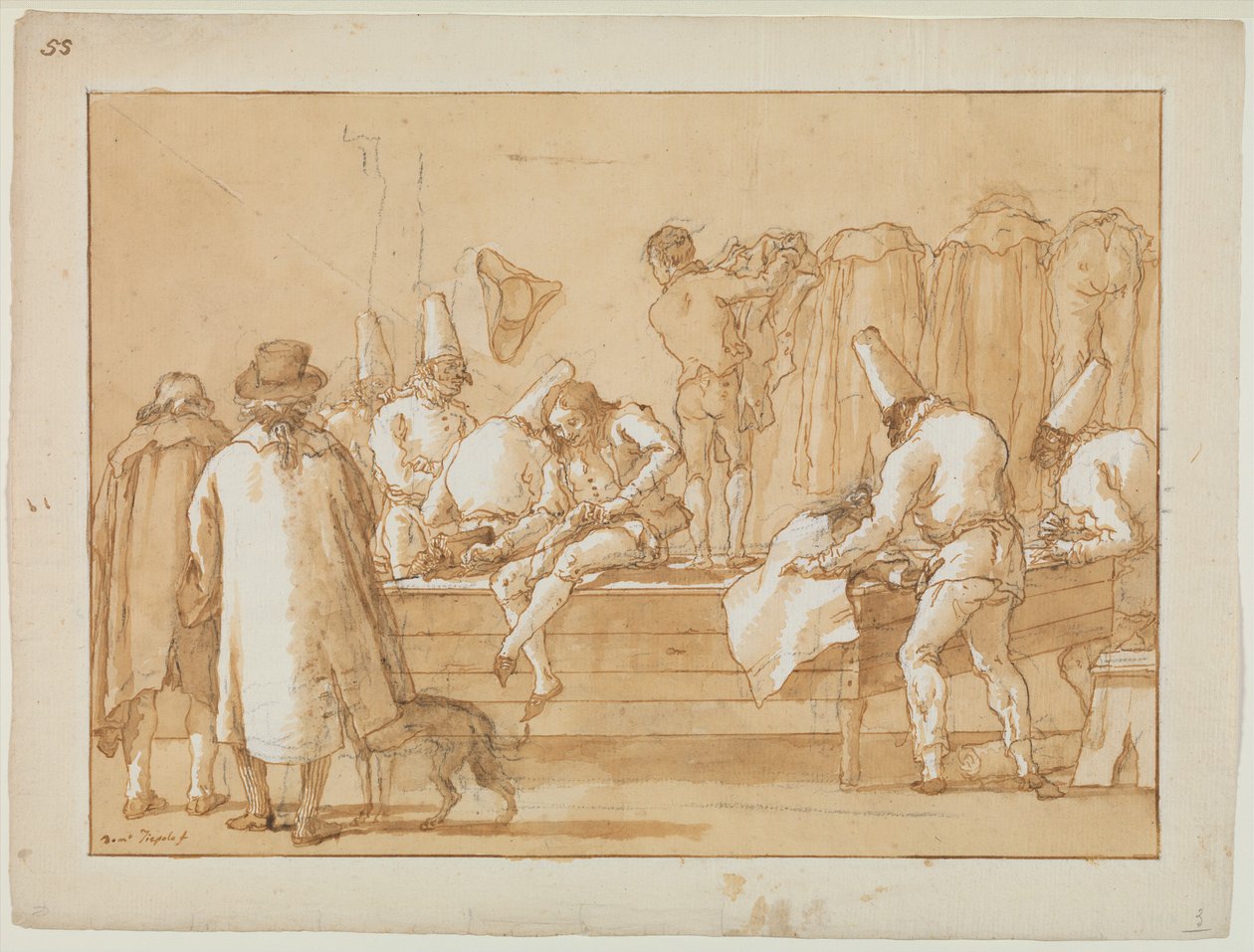 Punchinello como Assistente de Alfaiates, c.1800 de Giovanni Battista Tiepolo