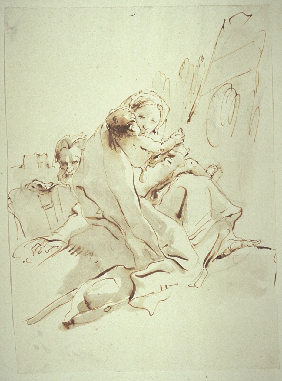 Descanso na fuga para o Egito de Giovanni Battista Tiepolo