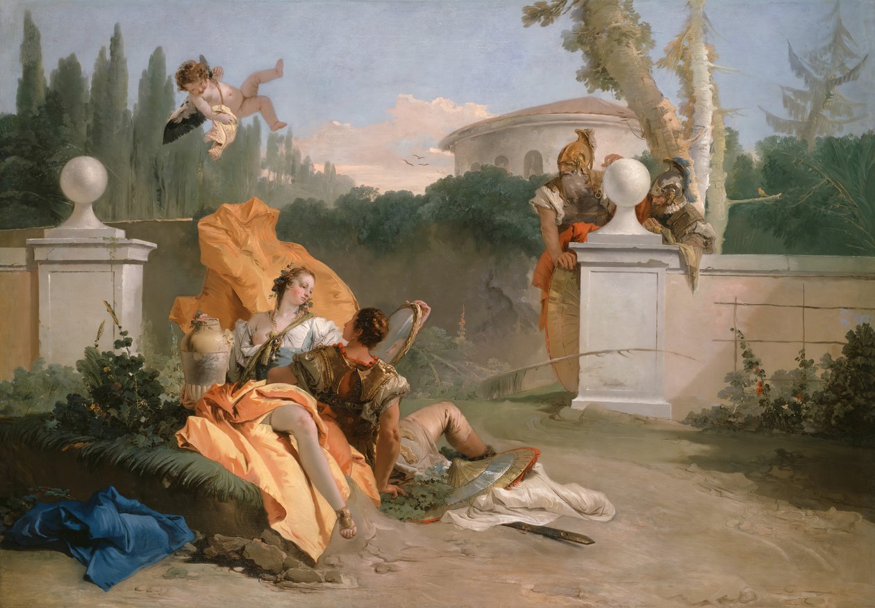 Rinaldo e Armida em seu jardim, 174245. de Giovanni Battista Tiepolo